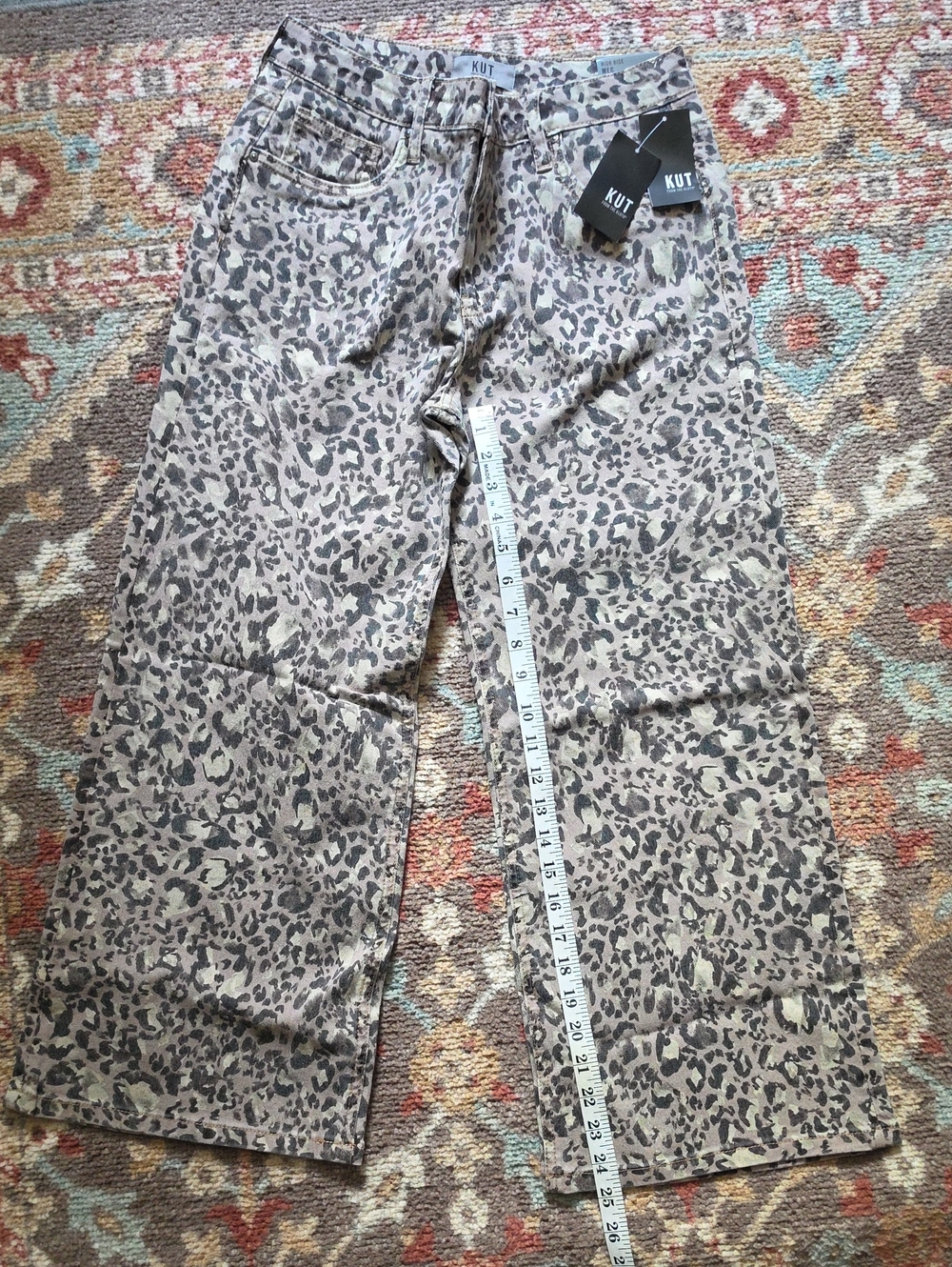 Kut from the Kloth Womens Leopard-Print Wide Leg Pants 2P. 2